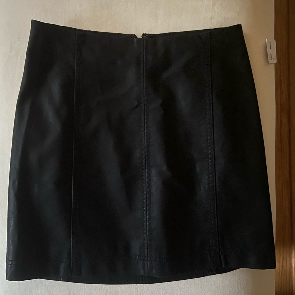 BRAND NEW free people faux leather skirt.